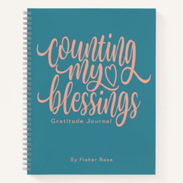 Het tellen van mijn zegeningen Gepersonaliseerde D Notitieboek