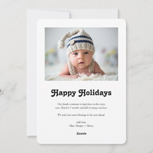 Het tellen van ons kerstfeest feestdagenkaart (Achterkant)