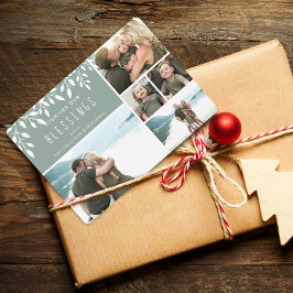 Het tellen van onze Blessings Holiday Foto Collage Feestdagenkaart