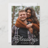 Het tellen van onze eerste kerstfoto's aankondiging (Voorkant)