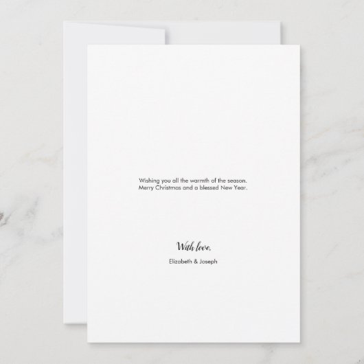 Het tellen van onze eerste kerstfoto's aankondiging (Achterkant)