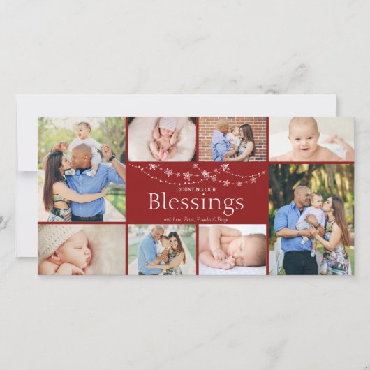 Het tellen van Onze Kaart van de Foto van Kerstmis (Voorkant)