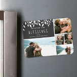 Het tellen van onze zwarte foto's 4x3 magneet<br><div class="desc">Het tellen van onze zegeningen Kerstvakantie magneet beschikt over fotocollage met vakantie groen. Het grijs kan worden gewijzigd om uw foto's aan te passen door naar "klik om verder aan te passen" te gaan.</div>