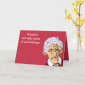 Het tellen van rimpels Verjaardag Kaart (Gele Bloem)