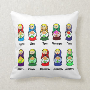 Het tellen van Russische nestpoppen (matroshka) Kussen