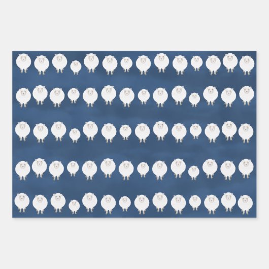 Het tellen van schapen het verpakken document blad inpakpapier vel (Voorkant)