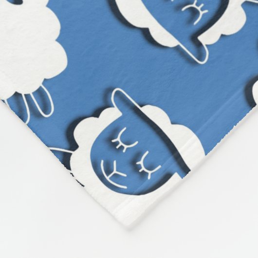Het tellen van Schapenblauw, vlooiendeken Fleece Deken (Hoek)
