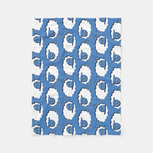 Het tellen van Schapenblauw, vlooiendeken Fleece Deken (Voorkant)