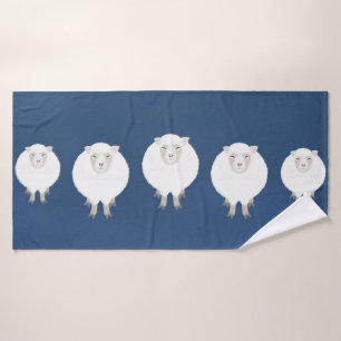 Het tellen van Schapenhanddoek Badhanddoek