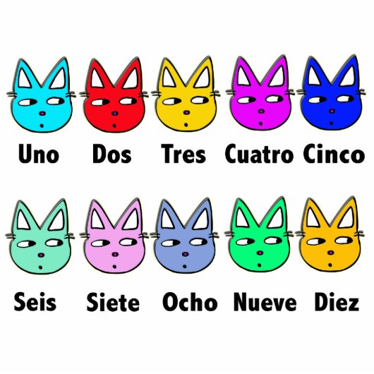 Het tellen van Spaanse katten Fotobeeldje Ornament (Voorkant)