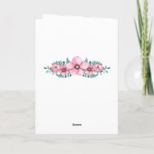 Het tellen van Waterverf Posies van de Verlichting Bedankkaart (Achterkant)