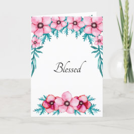 Het tellen van Waterverf Posies van de Verlichting Bedankkaart