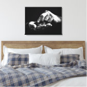 Het tellen van Zwarte Witte Tekening van de Hande Canvas Afdruk (Insitu (Slaapkamer))