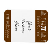 Het telt op in chocolade Save-the-Date-magneet Magneet (Horizontaal)