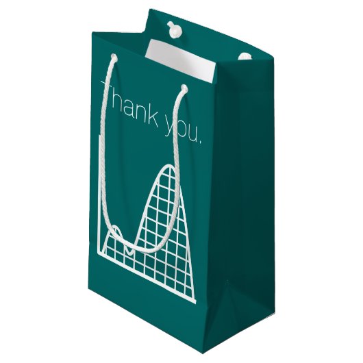 Het telt op in een turquoise cadeautas (Voorkant Gekanteld)