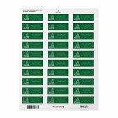 Het telt op in groen retouradreslabel etiket (Full Sheet)