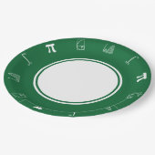 Het telt op in groene papieren bord (Gekanteld)