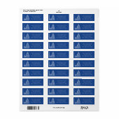Het telt op in het blauwe retouradreslabel etiket (Full Sheet)