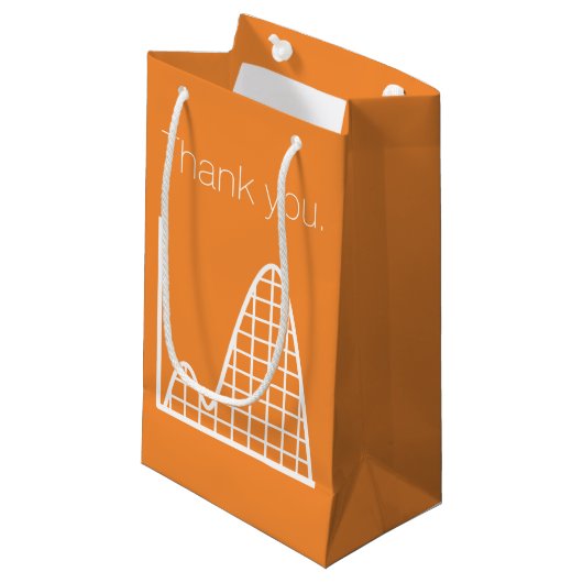 Het telt op in oranje cadeautas (Voorkant Gekanteld)