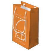 Het telt op in oranje cadeautas (Achterkant Gekanteld)
