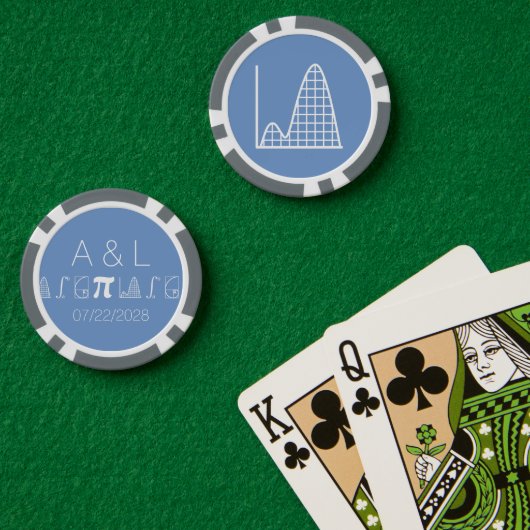 Het telt op in Periwinkle Poker Chips (Pokertafel (Dubbel))