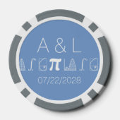 Het telt op in Periwinkle Poker Chips (Achterkant)