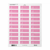 Het telt op in Petal Roze Retouradreslabel Etiket (Full Sheet)