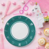 Het telt op in Teal Papieren Bord (Feest)
