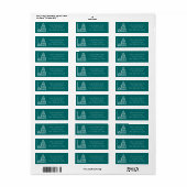 Het telt op in Teal retouradreslabel Etiket (Full Sheet)