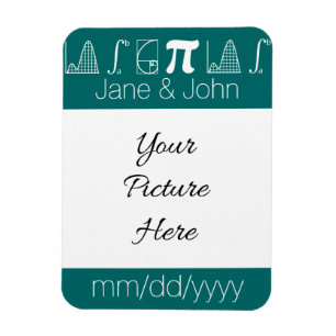 Het telt op in Teal Save-the-Date-magneet Magneet