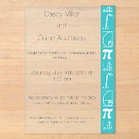 Het telt op in Turquoise Acrylic Bruiloft