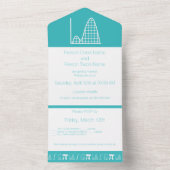 Het telt op in turquoise all in one uitnodiging (Binnen)