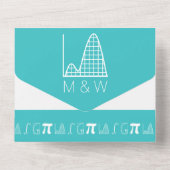 Het telt op in turquoise all in one uitnodiging (Achterkant)