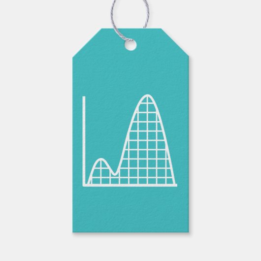 Het telt op in turquoise cadeautag cadeaulabel (Voorkant)