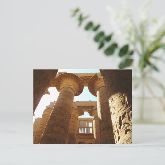 Het Tempelcomplex van Karnak in Thebe, Egypte Briefkaart (Staand voorkant)