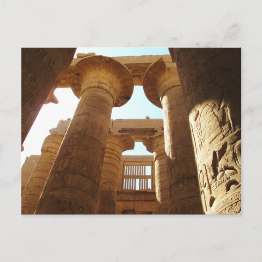 Het Tempelcomplex van Karnak in Thebe, Egypte Briefkaart (Voorkant)