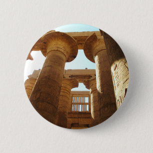 Het tempelcomplex van Karnak in Thebes, Egypte Ronde Button 5,7 Cm