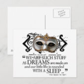 Het Tempest Quote Briefkaart (Voorkant / Achterkant)