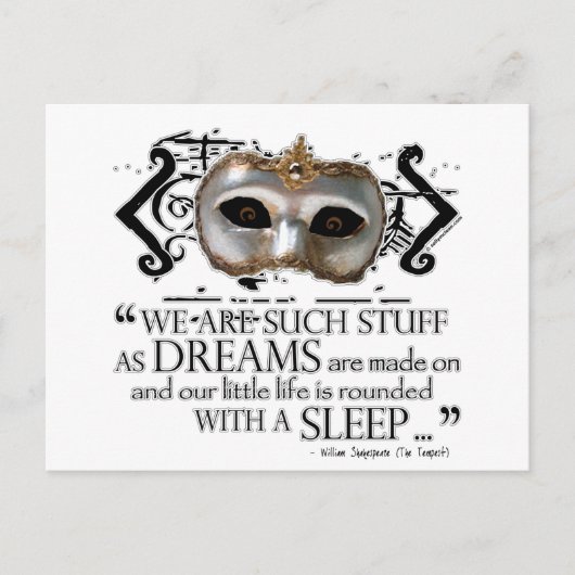 Het Tempest Quote Briefkaart (Voorkant)