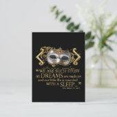 Het Tempest Quote (Gold Version) Briefkaart (Staand voorkant)