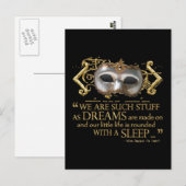 Het Tempest Quote (Gold Version) Briefkaart (Voorkant / Achterkant)