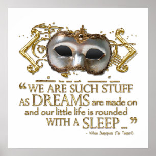 Het Tempest Quote (Gold Version) Poster