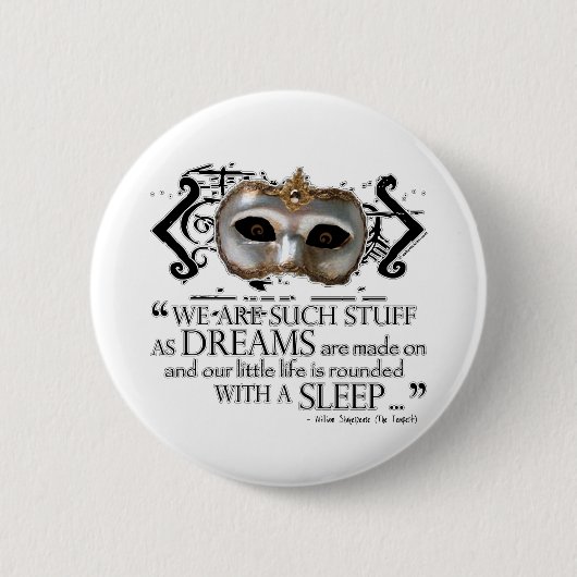 Het Tempest Quote Ronde Button 5,7 Cm (Voorkant)