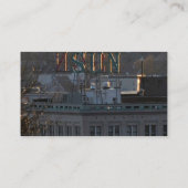 HET TEMPLATE VAN DE ZON BOUWKAART VAN HET BEDRIJFS VISITEKAARTJE (Achterkant)