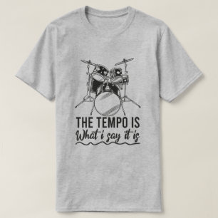 Het tempo is wat ik zeg het is een gave grappige d t-shirt
