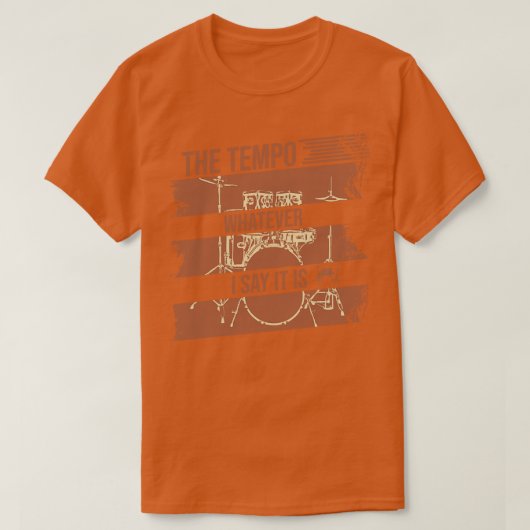 Het tempo wat ik ook zeg, het is bruin t-shirt (Design voorkant)