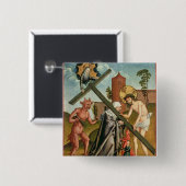 Het Temptation of a Saint Vierkante Button 5,1 Cm (Voorkant /achterkant)