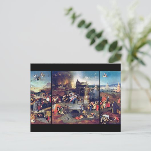 Het Temptation of Saint Anthony, Bosch Briefkaart (Staand voorkant)