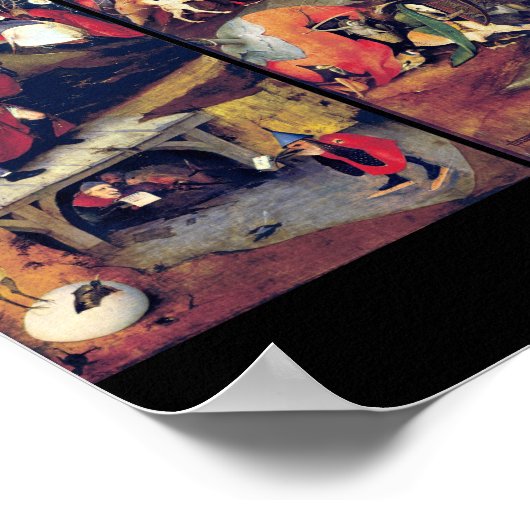 Het Temptation of Saint Anthony, Bosch Poster (Hoek)