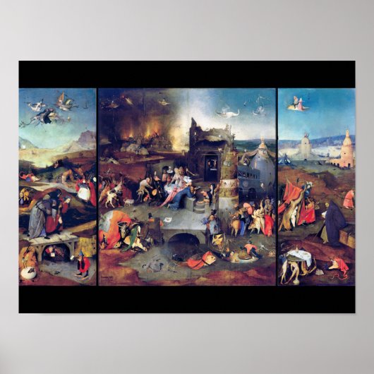 Het Temptation of Saint Anthony, Bosch Poster (Voorkant)